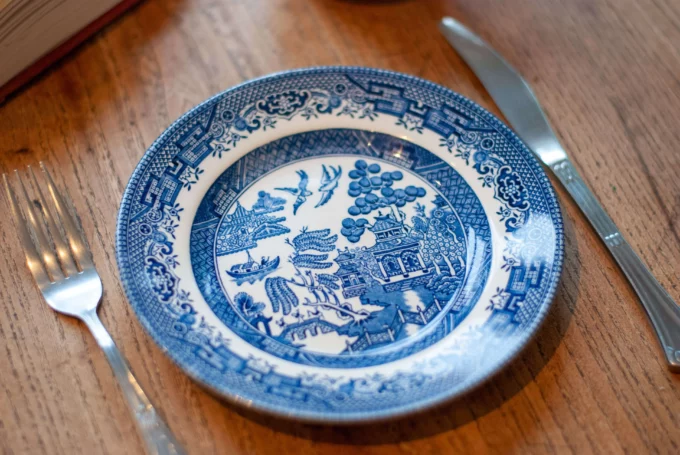 Churchill China Blue Willow Plate