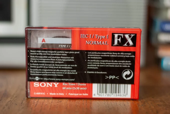 SONY FX 60 Blank Cassette Tape
