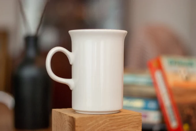 A Winston mug in porcelain